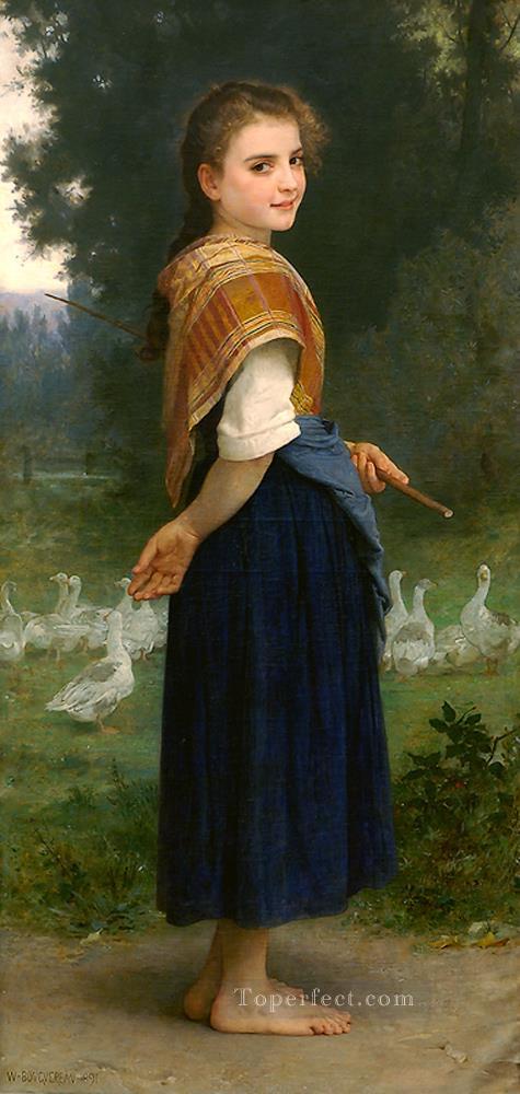 La muchacha ganso 1891 Realismo William Adolphe Bouguereau Pintura al óleo